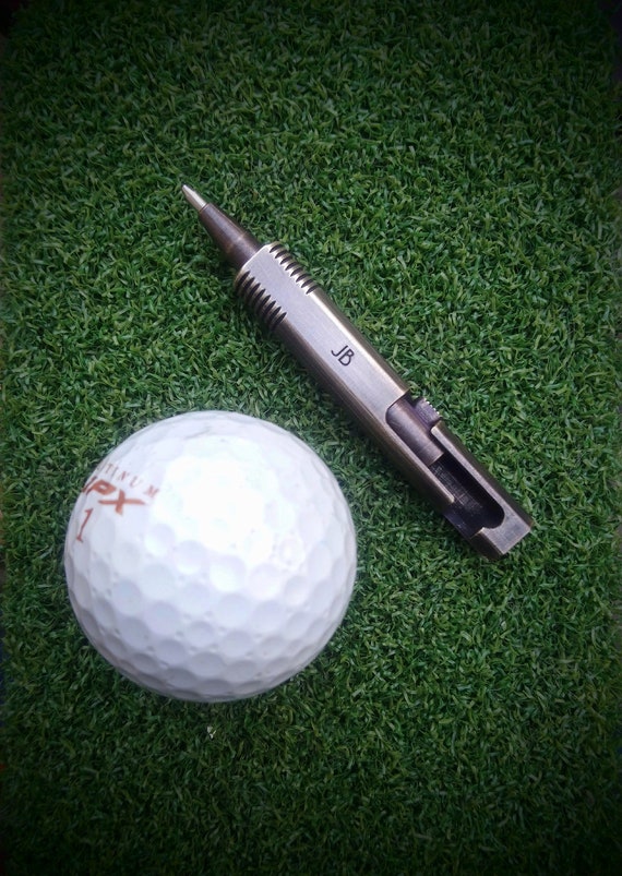 Brass retro mini bolt action pen - Personalised name laser engraving. Writing tool, Golf score card pen. EDC, pocket carry, camping kit. - Image 8