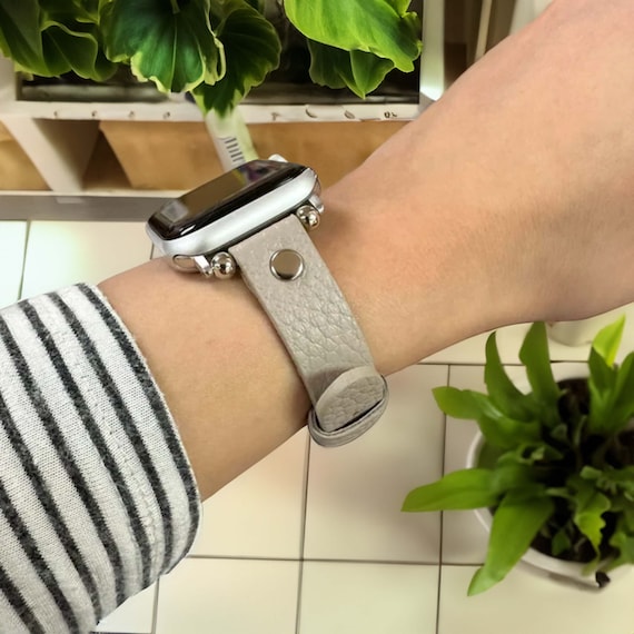 Slim Apple Watch Leather Band 41mm 38mm 42mm 45mm 49mm, Slim Leather Apple Watch for Women, Suitable for Series Ultra 2 9 8 7 6 5 4 3 2 1 - Image 10