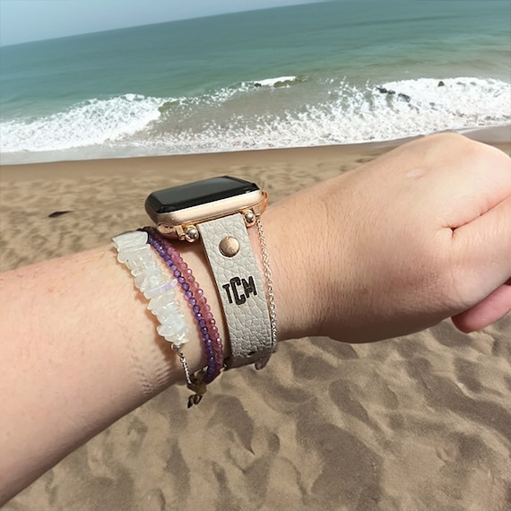 Slim Apple Watch Leather Band 41mm 38mm 42mm 45mm 49mm, Slim Leather Apple Watch for Women, Suitable for Series Ultra 2 9 8 7 6 5 4 3 2 1 - Image 9