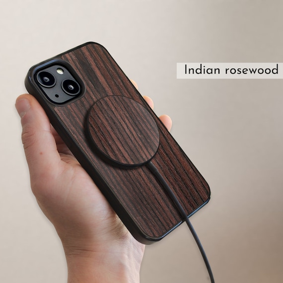 Wood MagSafe Wireless Charger, 15 Watt Fast Wireless Magnetic Charging Pad USB-C Circle Wireless Qi Charger - Image 8