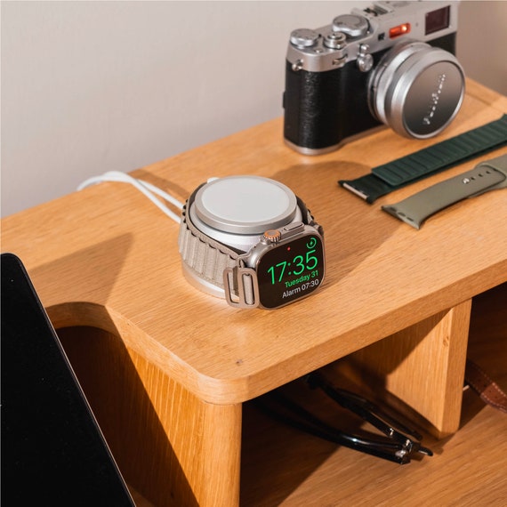 Combo charger, iPhone and apple watch Magsafe charger, aluminium charging dock, gifts for husband, desk accessories, dual charging stand - Image 6