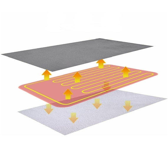 USB heating blanket for kids (20W power, 100x50cm), electric heated sleeping mat, heated blanket for children, heating for sleeping - Image 2