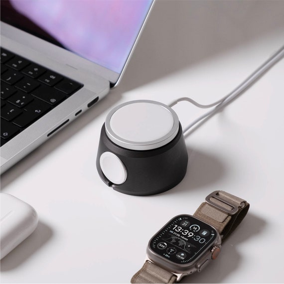 Combo charger, iPhone and apple watch Magsafe charger, aluminium charging dock, gifts for husband, desk accessories, dual charging stand - Image 3