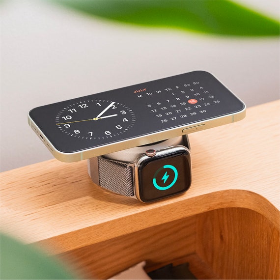 Combo charger, iPhone and apple watch Magsafe charger, aluminium charging dock, gifts for husband, desk accessories, dual charging stand - Image 7