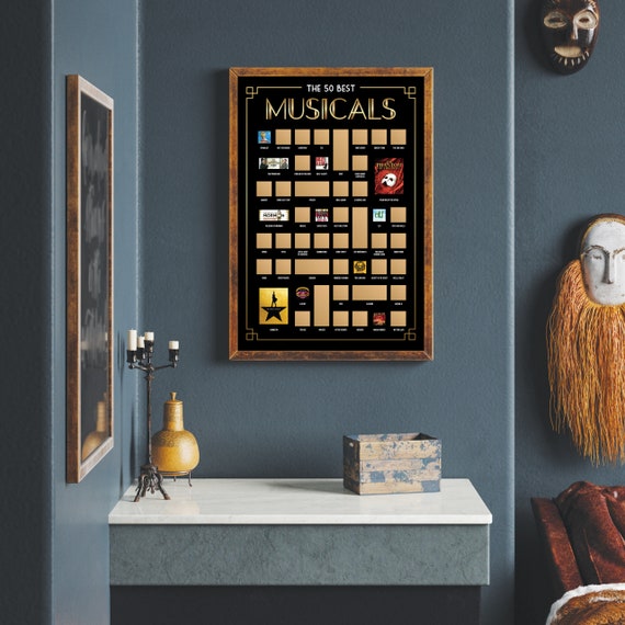 50 Best Musicals Scratch Off Poster - Broadway Musicals Scratch Off - Musical Posters - Broadway Posters - Broadway Gifts - Musical Theatre - Image 7