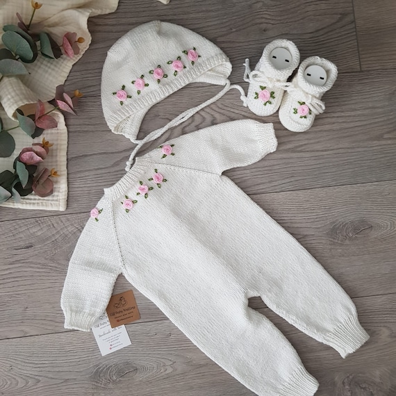 Newborn Baby Girl Homecoming Outfit, Baby Girl Rompers Set, Baby Clothes, Organic Baby Clothes, Coming Home Baby Clothes, Baby Girl Gift - Image 9