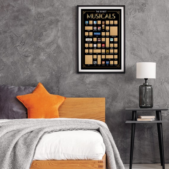 50 Best Musicals Scratch Off Poster - Broadway Musicals Scratch Off - Musical Posters - Broadway Posters - Broadway Gifts - Musical Theatre - Image 8