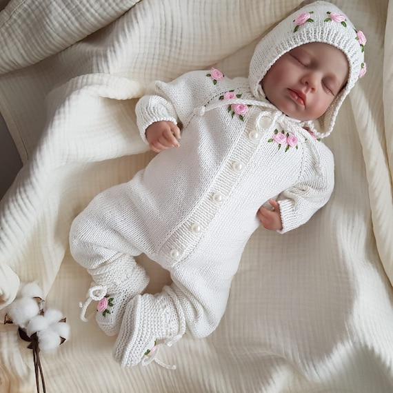 Newborn Baby Girl Homecoming Outfit, Baby Girl Rompers Set, Baby Clothes, Organic Baby Clothes, Coming Home Baby Clothes, Baby Girl Gift