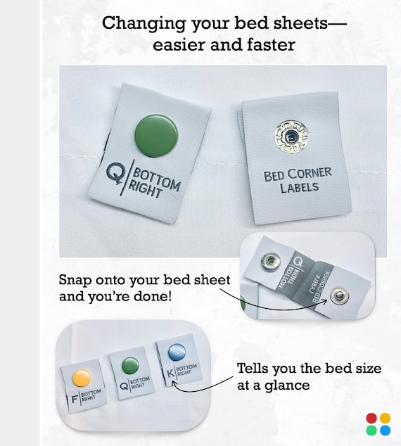 Bed Sheet Labels: Easy Bed Making, Laundry Organization - Image 2