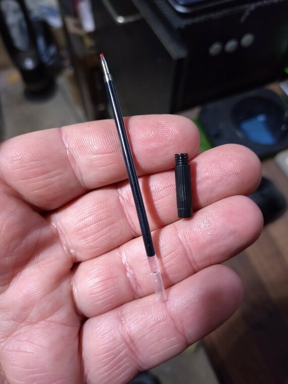 Mini metal ball point pen 10 cm - Laser etched name or initials personalisation. Golf score card pen. EDC gift. Camping kit. Back to school. - Image 6