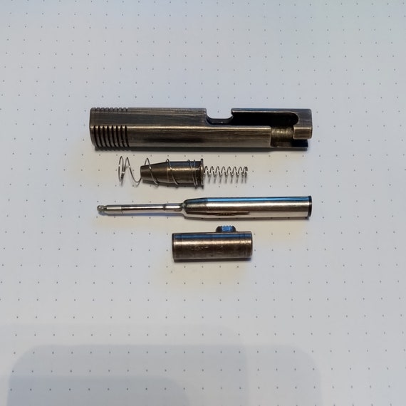 Brass retro mini bolt action pen - Personalised name laser engraving. Writing tool, Golf score card pen. EDC, pocket carry, camping kit. - Image 3