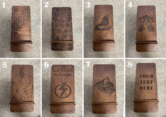 Wood Wireless Phone Charger/Docking Station (Can be personalized) - Image 3