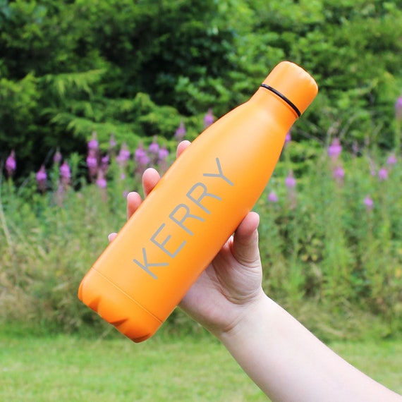 Personalised Metal Water Bottle Reusable Gym Yoga Bottle BPA Free Leakproof Sports Drinking Travel Flask Any Name and Company Logo Engraved - Image 5