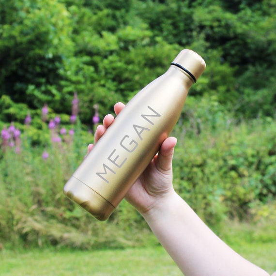Personalised Metal Water Bottle Reusable Gym Yoga Bottle BPA Free Leakproof Sports Drinking Travel Flask Any Name and Company Logo Engraved - Image 8