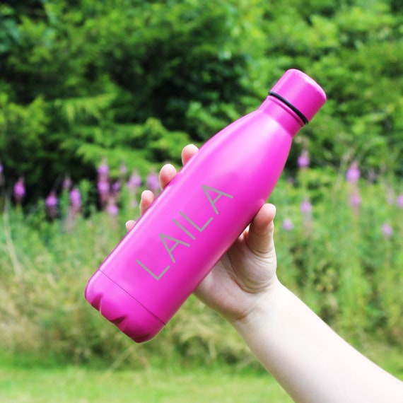 Personalised Metal Water Bottle Reusable Gym Yoga Bottle BPA Free Leakproof Sports Drinking Travel Flask Any Name and Company Logo Engraved - Image 6