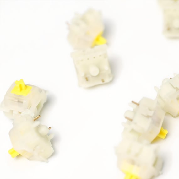 Lubed & Filmed Gateron Milky Yellow Pro Linear Switches