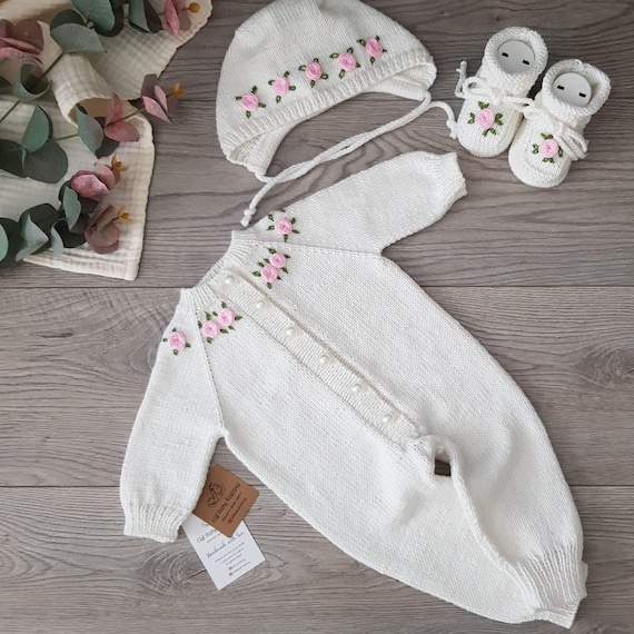 Newborn Baby Girl Homecoming Outfit, Baby Girl Rompers Set, Baby Clothes, Organic Baby Clothes, Coming Home Baby Clothes, Baby Girl Gift - Image 3