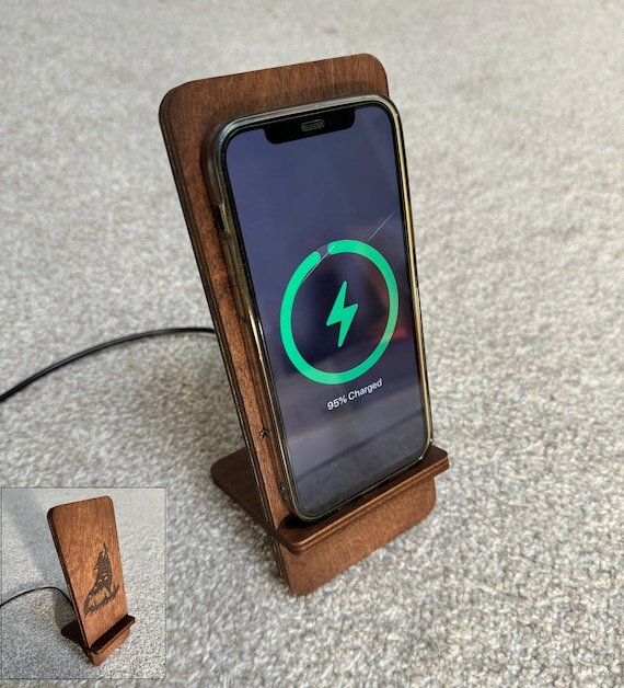 Wood Wireless Phone Charger/Docking Station (Can be personalized)
