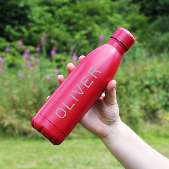 Personalised Metal Water Bottle Reusable Gym Yoga Bottle BPA Free Leakproof Sports Drinking Travel Flask Any Name and Company Logo Engraved - Image 2