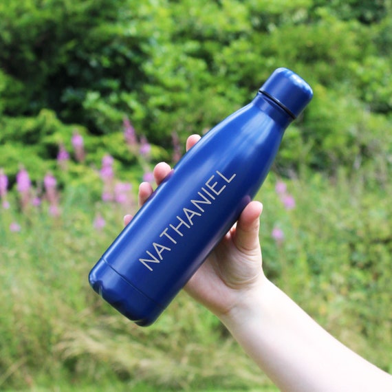Personalised Metal Water Bottle Reusable Gym Yoga Bottle BPA Free Leakproof Sports Drinking Travel Flask Any Name and Company Logo Engraved - Image 7