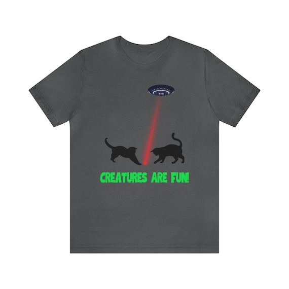 Cats Playing Laser Pointer T-shirt: Alien Abduction Tee - Image 4