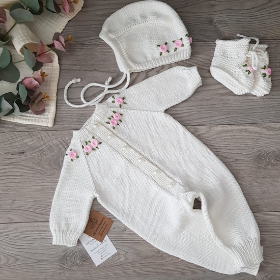 Newborn Baby Girl Homecoming Outfit, Baby Girl Rompers Set, Baby Clothes, Organic Baby Clothes, Coming Home Baby Clothes, Baby Girl Gift - Image 5