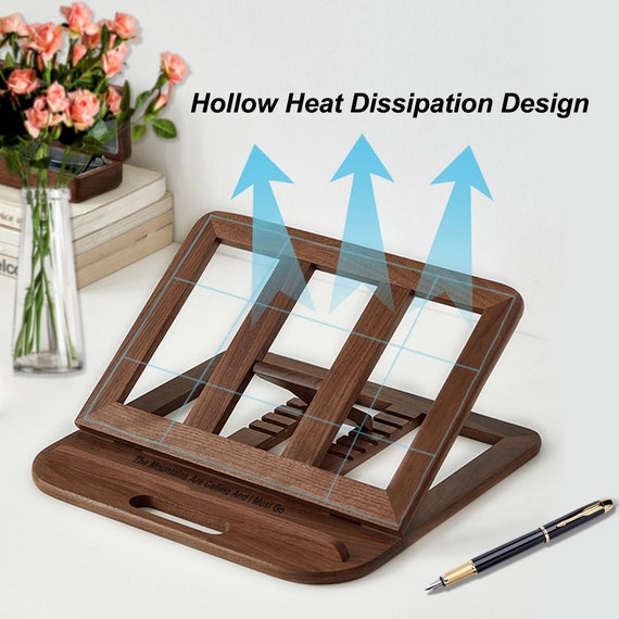 Birthday Gift  Custom Wood Laptop Holder - Macbook Stand, Riser, Desk Setup, Unique & Folding Design for Home Office and New Job Gift - Image 3