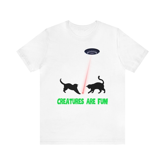 Cats Playing Laser Pointer T-shirt: Alien Abduction Tee - Image 5