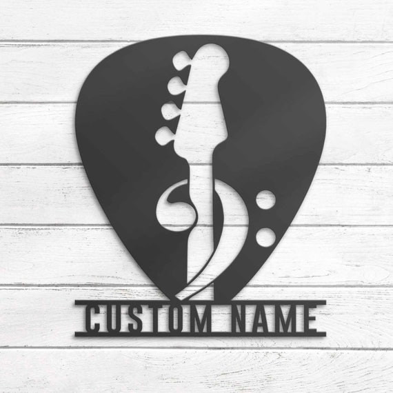 Custom Bass Guitar Pick Metal Wall Art LED Light Personalized Guitar Player Name Sign Home Decor Music Room Decoration Guitarist Birthday - Image 8