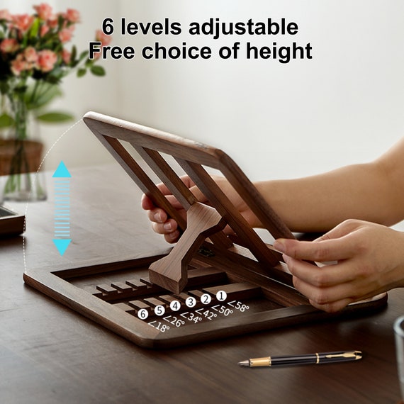 Birthday Gift  Custom Wood Laptop Holder - Macbook Stand, Riser, Desk Setup, Unique & Folding Design for Home Office and New Job Gift - Image 2