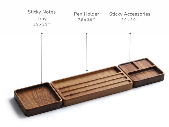 Handmade Beech Wood Desk Organizer Set: Minimalist Home Office Decor - Image 5