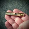Brass retro mini bolt action pen – Personalised name laser engraving. Writing tool, Golf score card pen. EDC, pocket carry, camping kit.