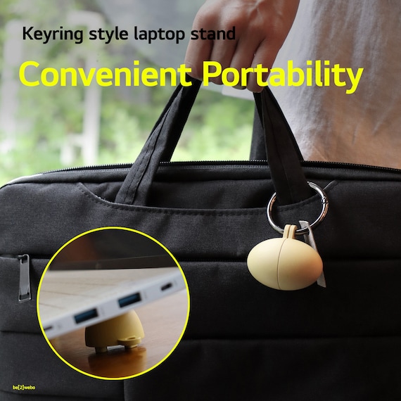 Portable Egg Keyring Laptop Stand: Ergonomic Silicone Cooling Foot (2set/4pcs) - Image 4