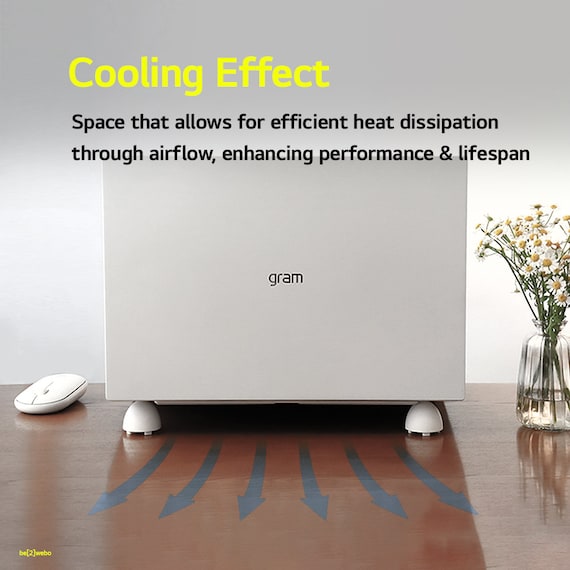 Portable Egg Keyring Laptop Stand: Ergonomic Silicone Cooling Foot (2set/4pcs) - Image 2