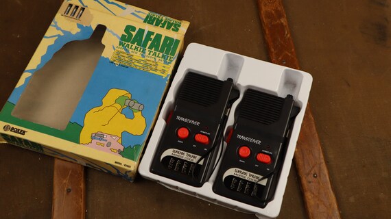 Walkie Talkie Functional Walkie Talkie Transceiver Retro Kids Games Detective Spies Old Walkie Talkies Original case