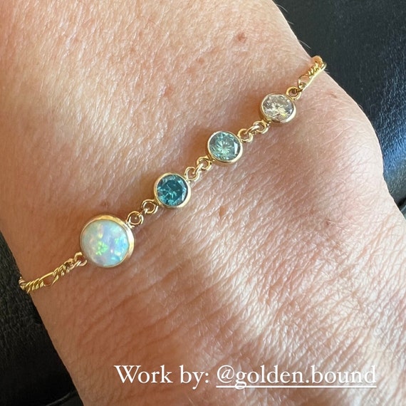 4mm 14kt Gold Filled Birthstone CONNECTORS - You Choose Mix & Match - Top Quality AAA Cz Bezel - Bulk Permanent Jewelry Supply - USA made B2 - Image 9