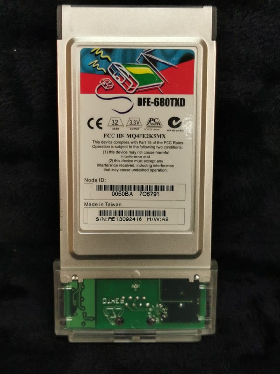 Vintage D-Link Direct Port Fast Ethernet PC Card Model DFE-680TXD