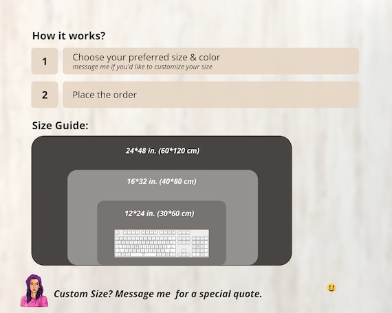 Custom Felt Desk Mat: Large Mouse Pad with Wrist Rest,Large Mouse Pad, Personalized Gift, Father's Day Gift, Desk Gift, Boyfriend Gift - Image 8