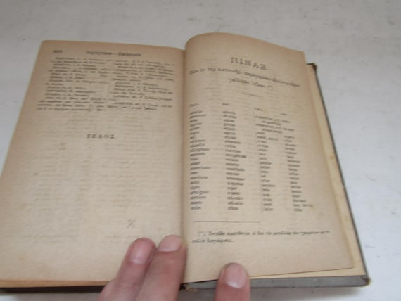 Reference Greek to Latin dictionary, Greek to Latin dictionary , antique dictionary book, for collection, Greek Latin translation dictionary - Image 10