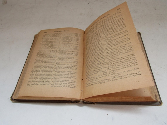 Reference Greek to Latin dictionary, Greek to Latin dictionary , antique dictionary book, for collection, Greek Latin translation dictionary - Image 6