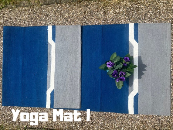 Yoga Mat And Meditation Rug Handwoven From Natural Cotton With Unique Indian Designs For Birthday Gift And  Yoga Present Travelmat - Image 10