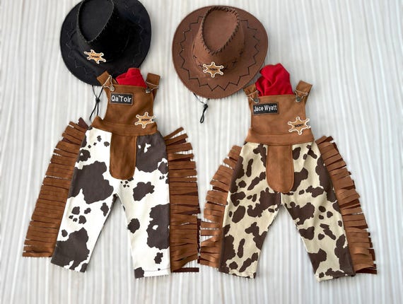 Personalized Toddler Cowboy Brown Western outfit*Infant Brown Wild west suit*Toddler Rodeo Outfit*1st Birthday outfit*Cowboy pants for baby - Image 7