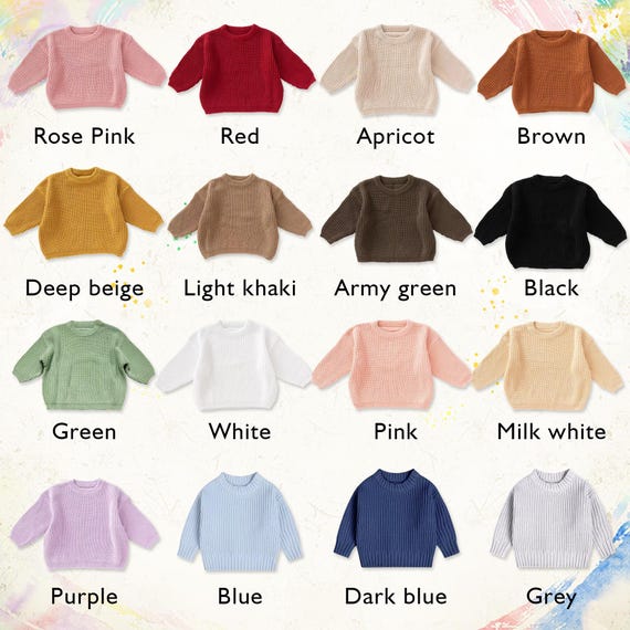 Personalized Baby Name Sweater, Custom Knit Sweater, Newborn Sweater with Name, Hand-Embroidered Sweater, Birthday Gift for Baby, Baby Gift - Image 7