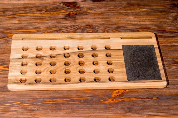 Walnut Wood Laptop Cooling Stand, Custom Engraved Macbook Air Stand, Laptop Holder Desk, Anniversary Gift for Husband - Image 4