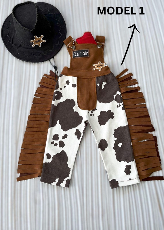 Personalized Toddler Cowboy Brown Western outfit*Infant Brown Wild west suit*Toddler Rodeo Outfit*1st Birthday outfit*Cowboy pants for baby - Image 3