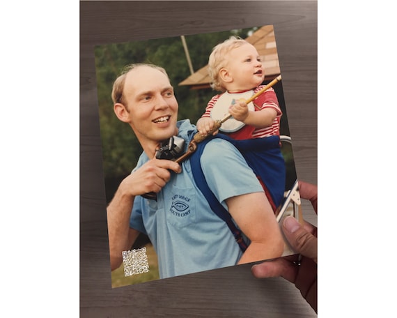 Voice Recording Memorial Gift - Memorial Audio Gift - Photo with QR for Custom Audio - Image 2