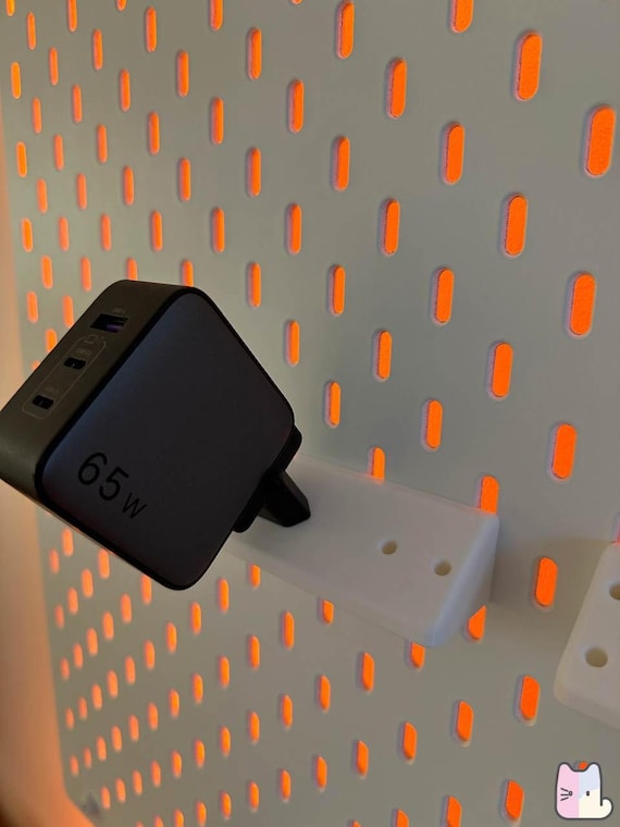 Holder for USB Brick Charger Blocks Power Plug Adapters Wall Charger | EU USA Uk Adapter Plug | Ikea Scadis
