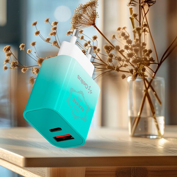 Gelius Merge gp-hc060 gan usb+Type-C 30W (QC/PD/PPS) network charger Mint - Image 5