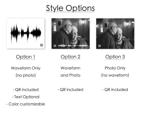 Voice Recording Memorial Gift - Memorial Audio Gift - Photo with QR for Custom Audio - Image 4