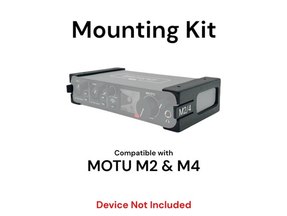Under Desk Mount for MOTU M2 / M4 USB Audio Interface with Mounting Kit; 3 Color Options; Reversible; Easy Installation;